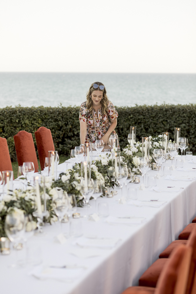 Italian destination wedding reception kings table