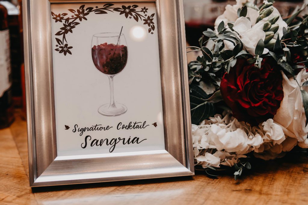 Sangria wedding signature cocktail